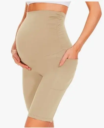 QGGQDD-maternity-shorts-over-belly-with-pockets