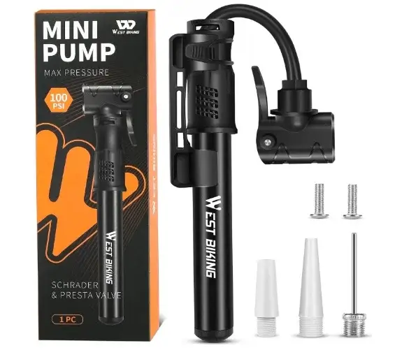 West-biking-mini-bike-pump-with-pipe